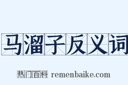 马溜子反义词是什么意思的图片